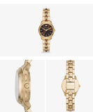 Buy Shop Michael Kors Runway Mercer Analog Brown Dial Gold Steel Strap Watch For Women - MK6855 USA Online