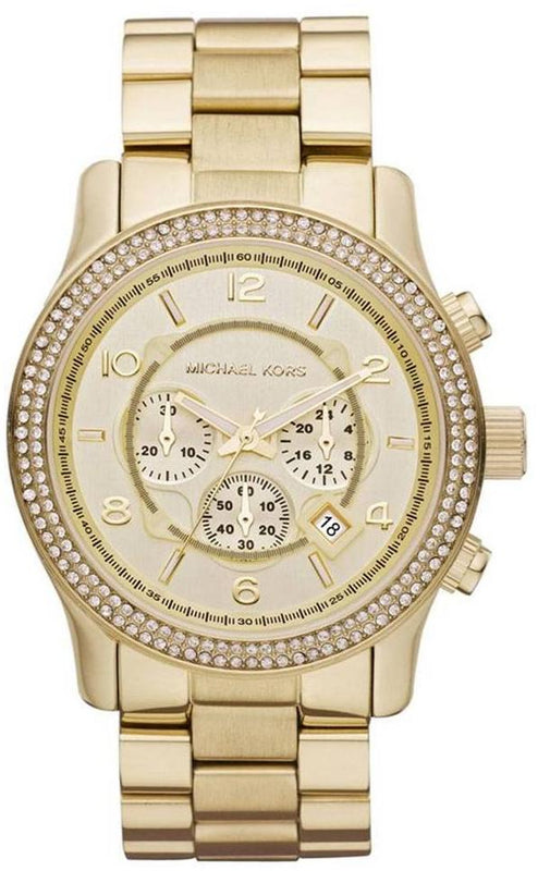 Buy Shop Michael Kors Runway Gold Dial Gold Steel Strap Watch for Women - MK5575 USA Online