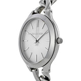 Buy Shop Michael Kors Slim Runway Silver Dial Silver Steel Strap Watch for Women - MK3279 USA Online