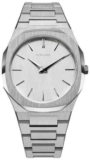 Buy Shop D1 Milano Ultra Thin Linen White Dial Silver Steel Strap Watch for Unisex - D1-UTBJ23 USA Online