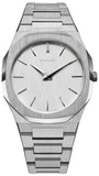 Buy Shop D1 Milano Ultra Thin Linen White Dial Silver Steel Strap Watch for Unisex - D1-UTBJ23 USA Online