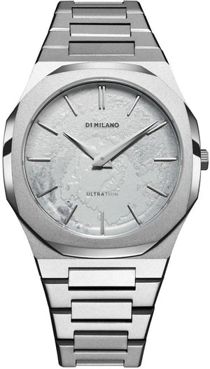 Buy Shop D1 Milano Pluto Ultra Thin Silver Dial Silver Steel Strap Watch for Men - D1-UTBJ18 USA Online