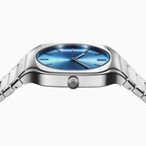 Buy Shop D1 Milano Square Caribbean Blue Dial Silver Steel Strap Watch for Men - D1-SQBJ07 USA Online