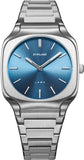 Buy Shop D1 Milano Square Caribbean Blue Dial Silver Steel Strap Watch for Men - D1-SQBJ07 USA Online