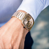 Buy Shop D1 Milano Square Champagne Gold Dial Gold Steel Strap Watch for Unisex - D1-SQBJ04 USA Online