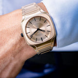 Buy Shop D1 Milano Square Champagne Gold Dial Gold Steel Strap Watch for Unisex - D1-SQBJ04 USA Online