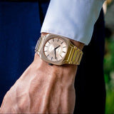 Buy Shop D1 Milano Square Champagne Gold Dial Gold Steel Strap Watch for Unisex - D1-SQBJ04 USA Online