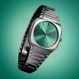 Buy Shop D1 Milano Square Eden Green Dial Silver Steel Strap Watch for Men - D1-SQBJ06 USA Online
