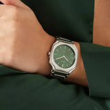 Buy Shop D1 Milano Square Eden Green Dial Silver Steel Strap Watch for Men - D1-SQBJ06 USA Online