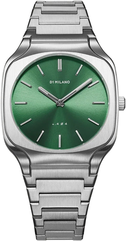Buy Shop D1 Milano Square Eden Green Dial Silver Steel Strap Watch for Men - D1-SQBJ06 USA Online