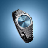 Buy Shop D1 Milano Square Maldives Sea Blue Dial Silver Steel Strap Watch for Men - D1-SQBJ05 USA Online