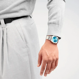 Buy Shop D1 Milano Square Maldives Sea Blue Dial Silver Steel Strap Watch for Men - D1-SQBJ05 USA Online
