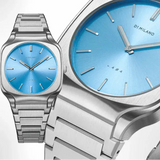 Buy Shop D1 Milano Square Maldives Sea Blue Dial Silver Steel Strap Watch for Men - D1-SQBJ05 USA Online
