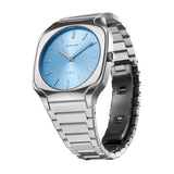 Buy Shop D1 Milano Square Maldives Sea Blue Dial Silver Steel Strap Watch for Men - D1-SQBJ05 USA Online