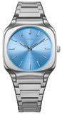 Buy Shop D1 Milano Square Maldives Sea Blue Dial Silver Steel Strap Watch for Men - D1-SQBJ05 USA Online
