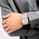 Buy Shop D1 Milano Square Silver Dial Silver Steel Strap Watch for Men - D1-SQBJ10 USA Online