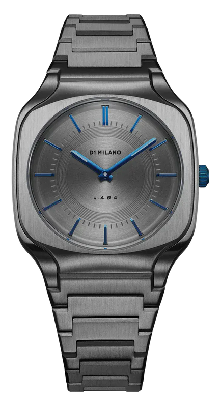 Buy Shop D1 Milano Square Titanium Gray Dial Gray Steel Strap Watch for Men - D1-SQBJ02 USA Online