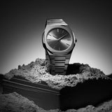 Buy Shop D1 Milano Ultra Thin Anthracite Gray Dial Gray Steel Strap Watch for Men - D1-UTBJ22 USA Online