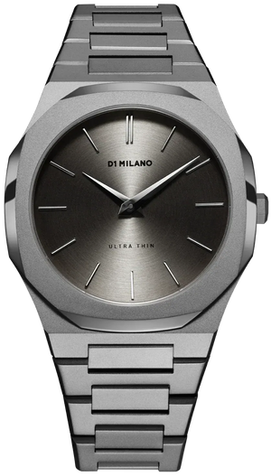 Buy Shop D1 Milano Ultra Thin Anthracite Gray Dial Gray Steel Strap Watch for Men - D1-UTBJ22 USA Online
