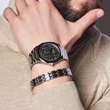 Buy Shop D1 Milano Ultra Thin Ashfield Black Dial Silver Steel Strap Watch for Men - D1-UTBJ32 USA Online