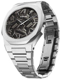 Buy Shop D1 Milano Ultra Thin Ashfield Black Dial Silver Steel Strap Watch for Men - D1-UTBJ32 USA Online