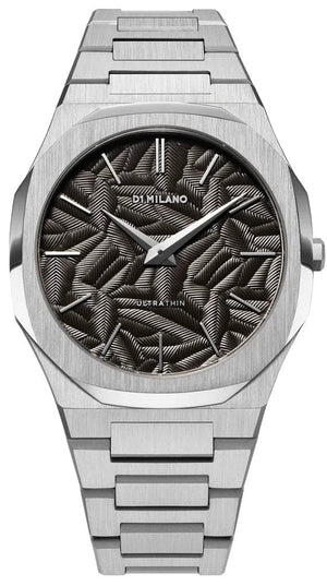 Buy Shop D1 Milano Ultra Thin Ashfield Black Dial Silver Steel Strap Watch for Men - D1-UTBJ32 USA Online