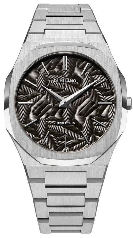 Buy Shop D1 Milano Ultra Thin Ashfield Black Dial Silver Steel Strap Watch for Men - D1-UTBJ32 USA Online