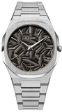 Buy Shop D1 Milano Ultra Thin Ashfield Black Dial Silver Steel Strap Watch for Men - D1-UTBJ32 USA Online