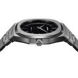 Buy Shop D1 Milano Ultra Thin Aventurine Black Dial Silver Steel Strap Watch for Men - D1-UTBJ29 USA Online