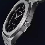 Buy Shop D1 Milano Ultra Thin Aventurine Black Dial Silver Steel Strap Watch for Men - D1-UTBJ29 USA Online