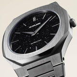 Buy Shop D1 Milano Ultra Thin Aventurine Black Dial Silver Steel Strap Watch for Men - D1-UTBJ29 USA Online