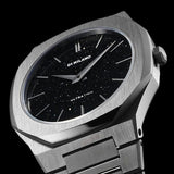 Buy Shop D1 Milano Ultra Thin Aventurine Black Dial Silver Steel Strap Watch for Men - D1-UTBJ29 USA Online