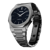Buy Shop D1 Milano Ultra Thin Aventurine Black Dial Silver Steel Strap Watch for Men - D1-UTBJ29 USA Online