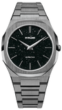 Buy Shop D1 Milano Ultra Thin Aventurine Black Dial Silver Steel Strap Watch for Men - D1-UTBJ29 USA Online