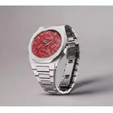 Buy Shop D1 Milano Ultra Thin Barn Red Dial Silver Steel Strap Watch for Men - D1-UTBJ33 USA Online
