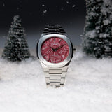 Buy Shop D1 Milano Ultra Thin Barn Red Dial Silver Steel Strap Watch for Men - D1-UTBJ33 USA Online