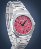 Buy Shop D1 Milano Ultra Thin Barn Red Dial Silver Steel Strap Watch for Men - D1-UTBJ33 USA Online