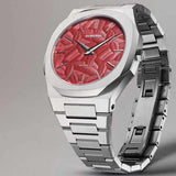 Buy Shop D1 Milano Ultra Thin Barn Red Dial Silver Steel Strap Watch for Men - D1-UTBJ33 USA Online