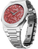 Buy Shop D1 Milano Ultra Thin Barn Red Dial Silver Steel Strap Watch for Men - D1-UTBJ33 USA Online