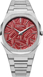 Buy Shop D1 Milano Ultra Thin Barn Red Dial Silver Steel Strap Watch for Men - D1-UTBJ33 USA Online