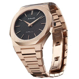 Buy Shop D1 Milano Ultra Thin Black Dial Gold Steel Strap Watch for Men - D1-UTBJ16 USA Online