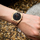Buy Shop D1 Milano Ultra Thin Black Dial Gold Steel Strap Watch for Men - D1-UTBJ42 USA Online
