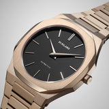 Buy Shop D1 Milano Ultra Thin Black Dial Gold Steel Strap Watch for Men - D1-UTBJ42 USA Online