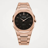 Buy Shop D1 Milano Ultra Thin Black Dial Gold Steel Strap Watch for Men - D1-UTBJ42 USA Online