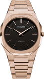 Buy Shop D1 Milano Ultra Thin Black Dial Gold Steel Strap Watch for Men - D1-UTBJ42 USA Online