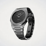 Buy Shop D1 Milano Ultra Thin Black Dial Gray Steel Strap Watch for Men - D1-UTBJ15 USA Online
