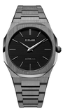 Buy Shop D1 Milano Ultra Thin Black Dial Gray Steel Strap Watch for Men - D1-UTBJ15 USA Online