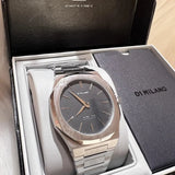 Buy Shop D1 Milano Ultra Thin Black Dial Silver Steel Strap Watch for Men - D1-UTBJ14 USA Online