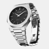 Buy Shop D1 Milano Ultra Thin Black Dial Silver Steel Strap Watch for Men - D1-UTBJ14 USA Online
