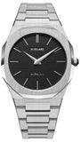 Buy Shop D1 Milano Ultra Thin Black Dial Silver Steel Strap Watch for Men - D1-UTBJ14 USA Online
